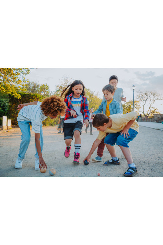 Jeu de pétanque en bois